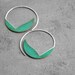 Verdigris Curvy Hoops - brass sterling silver hoop earrings, bohemian earrings, turquoise earrings, blue green patina 