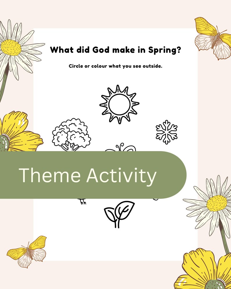 Religious Ed Coloring Pages Spring Christian Theme Colouring Pages for Children – God Made Spring – Bible ...