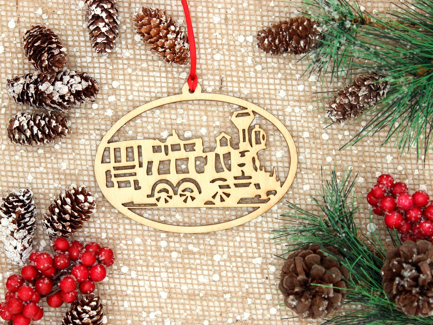 Ornamento del tren de madera accesorio del coche decoración | Etsy