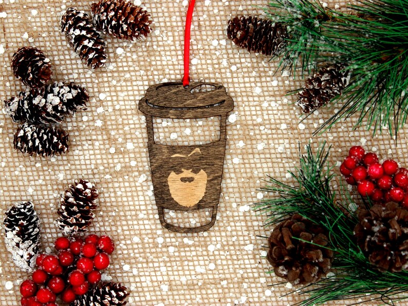 Wooden Coffee Cup Ornament Car Accessory Home Decoration Etsy