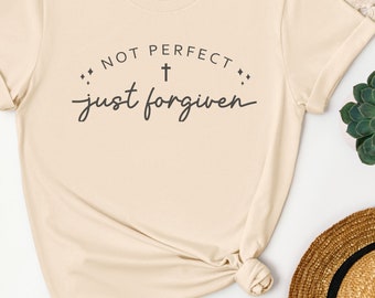 Not Perfect Cream Christian Tshirt,Faith Shirt,Retro Christian Tshirt,Bible Verse Shirt,Womens Christian TShirt,Christian TShirt,Jesus Shirt