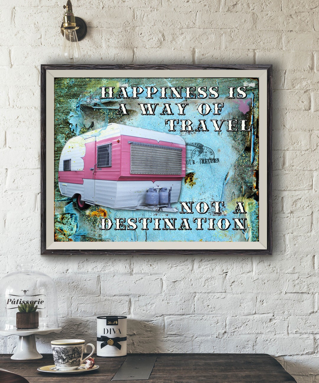 Camping Photo Collage Art Poster Print,camping Art,camper Decor ...
