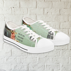 Custom Art Sneakers, Original Art Sneakers, Sneakers with Art, Digital Art Sneakers, Unique Sneakers, Gift for Her Women&#39;s Low Top Sneakers