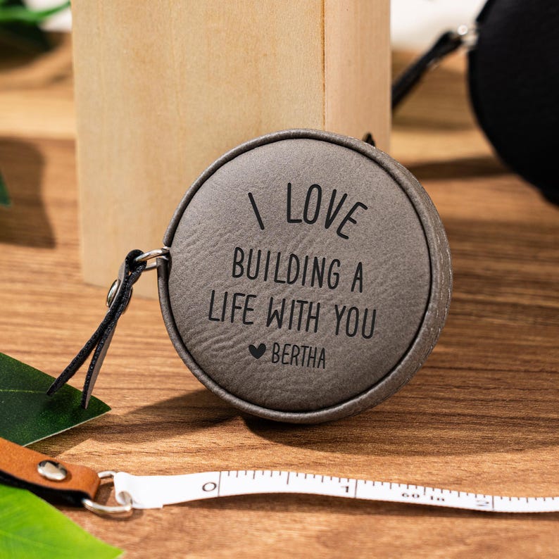 Custom Name Measuring Tape, Leather Tape Measure, Retractable Tape