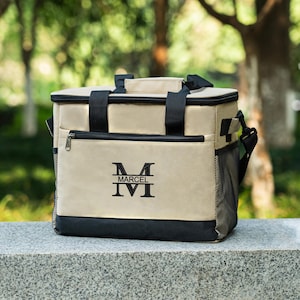 Refroidisseur de bière brodé personnalisé,Boîte à lunch,Sac isotherme,Sac à glaçons pique-nique brodé personnalisé,Sac pour fraîcheur d'extérieur,Sac à lunch personnalisé