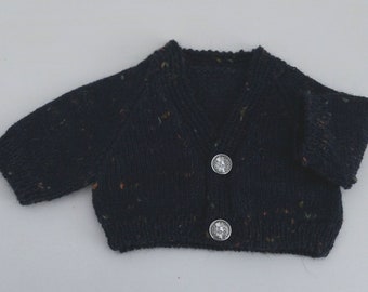 black teddy bear cardigan