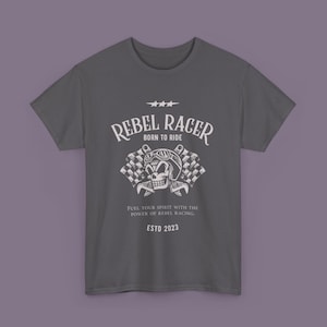 Rebel Racer Unisex Cotton T-shirt - Perfect for Motorcycle Enthusiasts