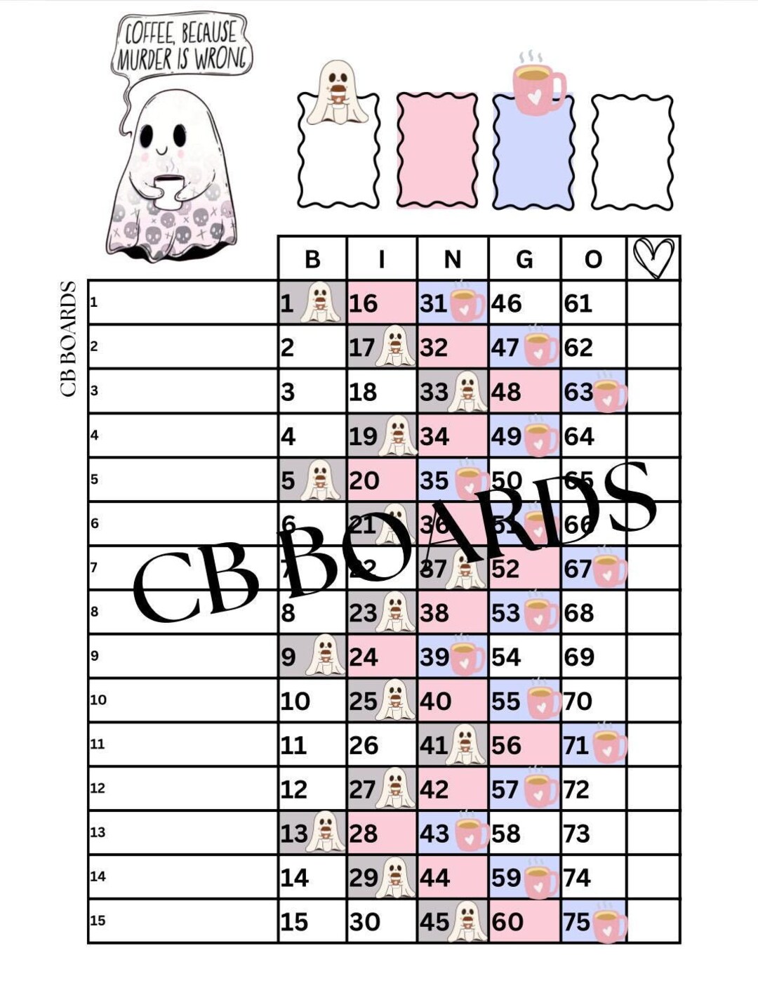 Cute Bingo Boards, Bingo, Boards, Modern Boards, Printable Boards ...