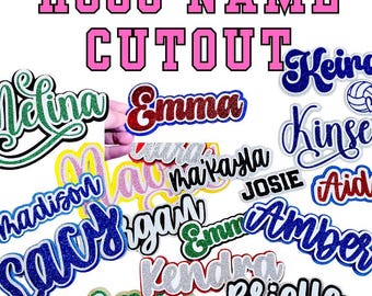 HOCO NAME Glitter Cutouts | Mum Centerpiece | Custom Homecoming Mum Cutout | HOCO Mum Decorations | Choose Your Colors