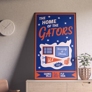 CAMPUS CLASSICS UF Wall Art Poster | Dorm Room Print | University of Florida Art | Digital Print | College Art | 11x17 | 18x24 | 16x20