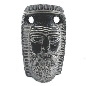 Alte mesopotamischen Enki Serpentin Stein Vase | Sumerischer Gott Skulptur | Handgeschnitztes mythologisches Artefakt | Fit4Home & Office Dekor