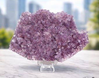 Ammasso di ametista dalla Turchia – Alaçam Balıkesir Raro cristallo che cambia colore – Campione di quarzo naturale, viola lavanda porpora druzy gemma decorativa