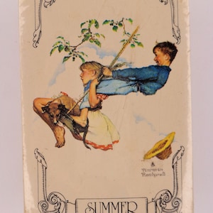Carte da gioco Norman Rockell Un mazzo di carte da gioco Mazzo di carte non aperto Carte da gioco vintage Carte da gioco estive Norman Rockwell Spedizione gratuita