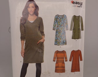 Dress Pattern Sized For Stretch Knits New Look Pattern 0595 Size 10-22 Uncut Pattern FF Clothing Pattern Womens Pattern Free Shipping