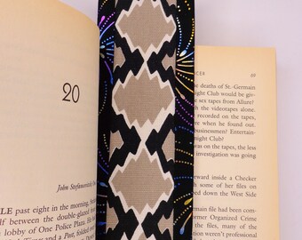 Bookmark Fabric Bookmark Modern Ikat Bookmark Gift for Booklover Handmade Bookmark Stocking Stuffer Gift Idea Free Shipping