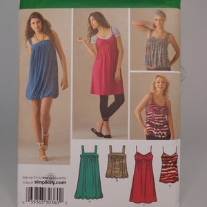 Knit Dress Pattern Knit Top Pattern Simplicity 3882 Size 4-6-8-10-12 Uncut Pattern FF Summer Dress Pattern Summer Top Pattern Free Shipping