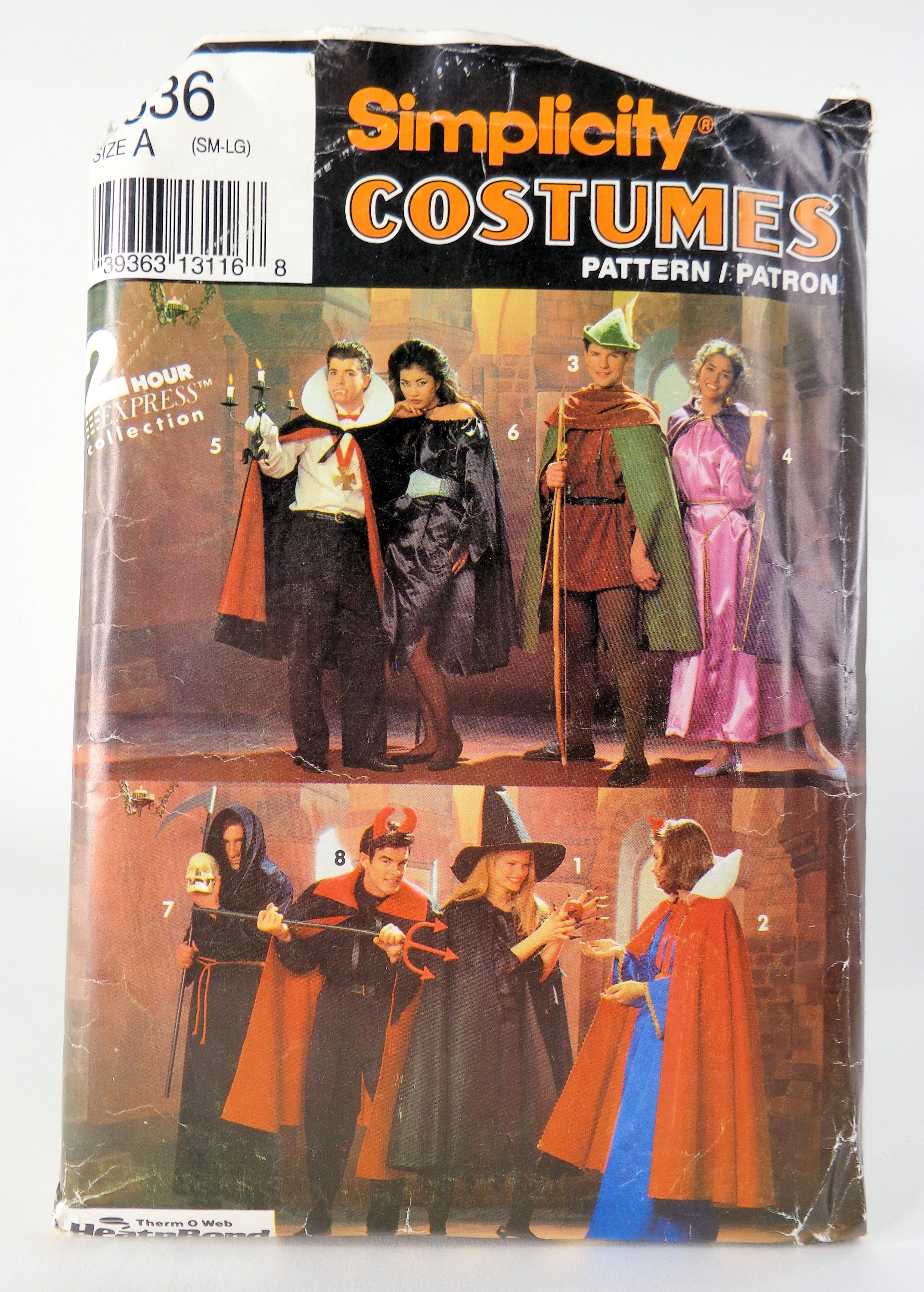 Halloween Costume Pattern Simplicity 0636 Size SM-LG Uncut Pattern FF ...