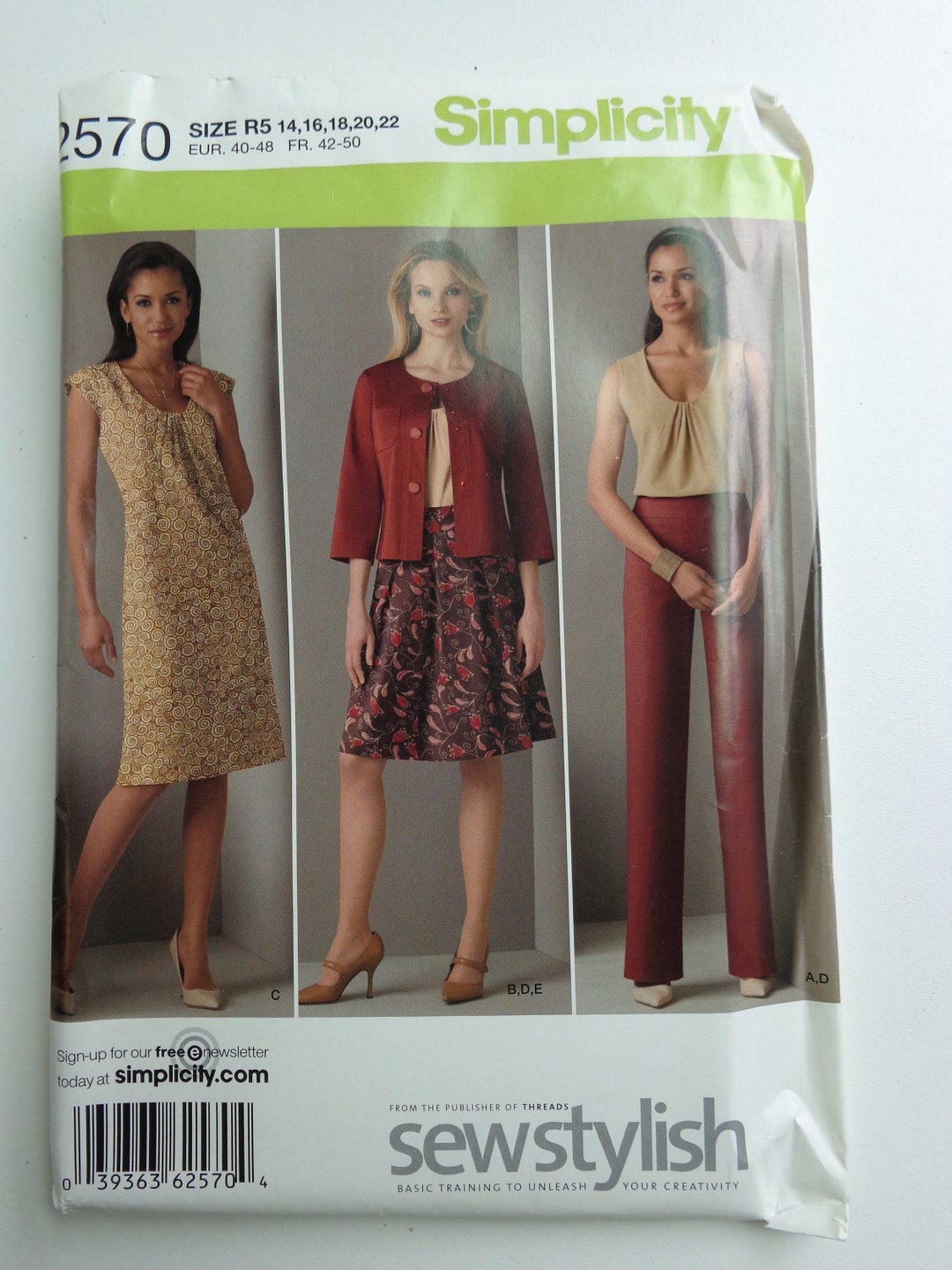 Simplicity Pattern 2570 Pants Pattern Skirt Pattern Jacket Pattern ...