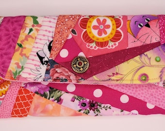 Eye Glass Case Quilted Eyeglass Case Scrap Pieced Eyeglass Case Womens Accessories Unique Eyeglass Case Free Shipping
