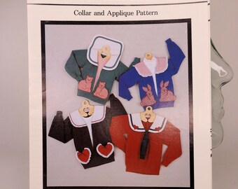 Kids Sweatshirt Jacket Pattern Fabricraft Pattern 241 Size XS to L Size 2 to 16 Collar and Applique Patterns Uncut Pattern Free Shipping
