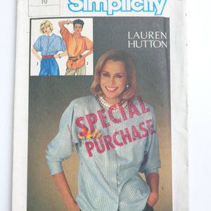 Vintage Simplicity 6684 Size 16 Uncut Pattern FF Blouse Pattern Womens Pattern Clothing Pattern Top Pattern Free Shipping image 1