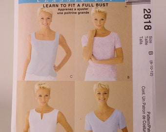 Womens Top Pattern McCalls 2818 Size 8-10-12 Uncut Pattern FF Clothing Pattern Womens Pattern Free Shipping