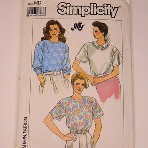 Womens Top Pattern Simplicity 9055 Size Medium 14-16 Cut and Uncut Pattern 1980s Top Pattern Easy to Sew Pattern Free Shipping Pullover Top