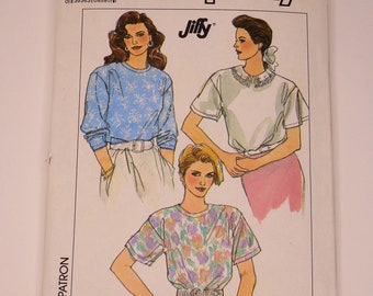 Womens Top Pattern Simplicity 9055 Size Medium 14-16 Cut and Uncut Pattern 1980s Top Pattern Easy to Sew Pattern Free Shipping Pullover Top