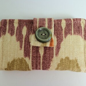 Business Card Holder Card Wallet Credit Card Holder Gift for Her Travel Card Holder Purse Organizer ID Holder Fabric Card Ikat Card Case