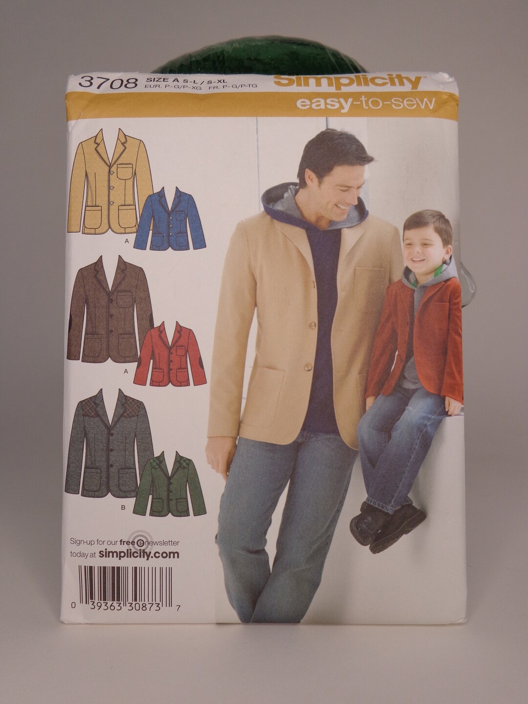 Mens Jacket Pattern Boys Jacket Pattern Simplicity 3708 Boys Size SL