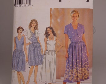 Womens Jacket Pattern Dress Pattern Summer Dress Pattern Simplicity 7649 Size 10-12-14 Uncut Pattern FF Clothing Pattern Free Shipping