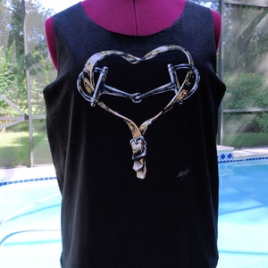 Altered T-Shirt Upcycled T-Shirt Cut T-Shirt Black Equestrian T Shirt Lace Back T Shirt Womens T Shirt Size Large Free Shipping