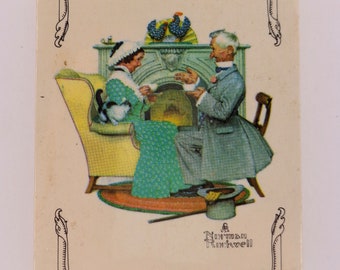 Norman Rockwell Playing Cars Winter One Deck Unopened Deck Playing Cards Vintage Playing Cards  Vintage Gaming Free Shipping