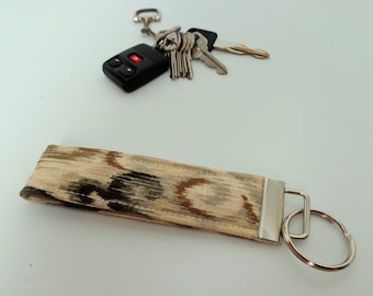 Key Fob Wristlet Key Fob Key Chain Key Ring Fabric Key Fob Key Accessory Great For Gift Ikat Key Fob Black Brown Off White Key Ring