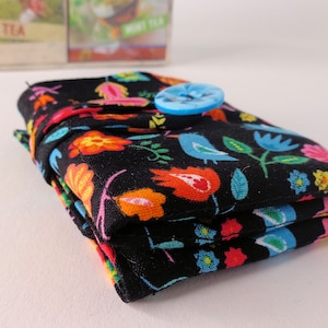 Tea Wallet Tea Bag Holder Travel Tea Wallet Organizer Foldable Tea Wallet Tea Keeper Tea Accessory Herbal Tea Holder Tea Gift Free Shipping
