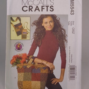 Tote Pattern Bag Pattern Purse Pattern McCalls 5543 Craft Pattern Uncut Pattern FF Free Shipping