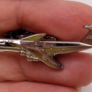 Vintage Airplane Tie Clip Aircraft Tie Clip Pilot Tie Clip Silver Tone Tie Clip Mens Accessory Aviation Tie Clip Gift For Him Free Shipping