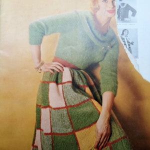 Knit Fashion Booklet Bernat Book 89 Vintage Knitted Patterns 1960s How to Knitted Fashion Book Collectable Knitted Fashion Knitted Wearables