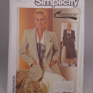 Womens Jacket Pattern Lined Jacket Pattern Skirt Pattern Simplicity 7029 Size 6-8 Uncut Pattern FF 1980s Clothing Pattern Free Shipping