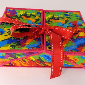 Fabric Storage Box Trinket Box Colorful Fabric Box Large Fabric Box Unique Fabric Box Accessory Free Shipping
