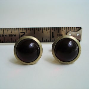 Vintage Cufflinks Red Moonstone Cufflinks Brass Tone Cufflinks 1950s Cufflinks Mens Accessories Mens Jewelry Gift for Him Gift for Men