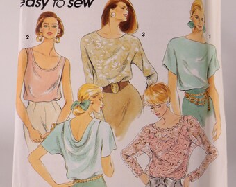 Womens Top Pattern Simplicity 8185 Size Pt-Sm-Med Size 6-16 Uncut Pattern FF Easy To Sew Pattern Clothing Pattern Womens Pattern Free Ship