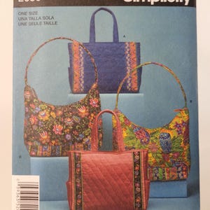 Patrón de bolso, patrón de cartera, patrón Simplicity 2036, patrón sin cortar, patrón artesanal, patrón de bolso de mano, patrón fácil de coser, envío gratis