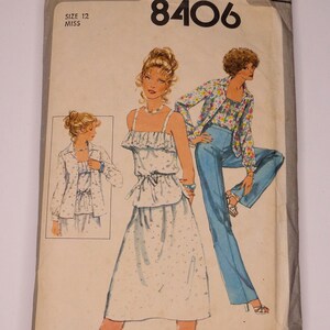 Womens Shirt Jacket Pattern Womens Pants Pattern Skirt Pattern Top Pattern Simplicity 8406 Size 12 Uncut Pattern But Not FF Vintage Pattern