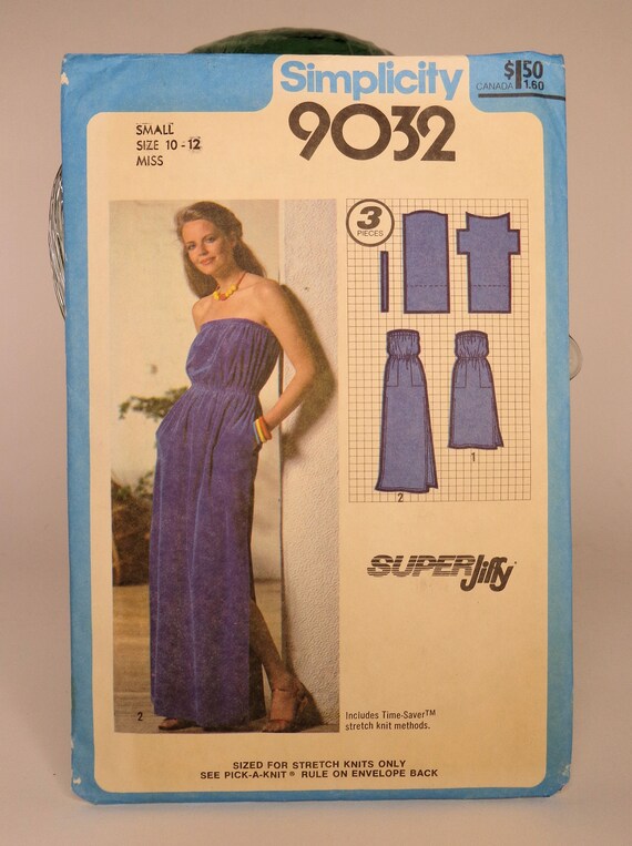 dress patterns for stretch knits Pattern Simplicity 9032 Size Small Size 6-8 Cut Not Altered Clothing Pattern Womens Pattern Knit Pattern Easy to Sew Pattern bestsellernewcolor