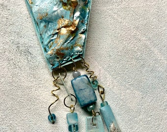 Mocha dangles upcycled artist palette