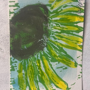 Carte d'art échinacée printanière