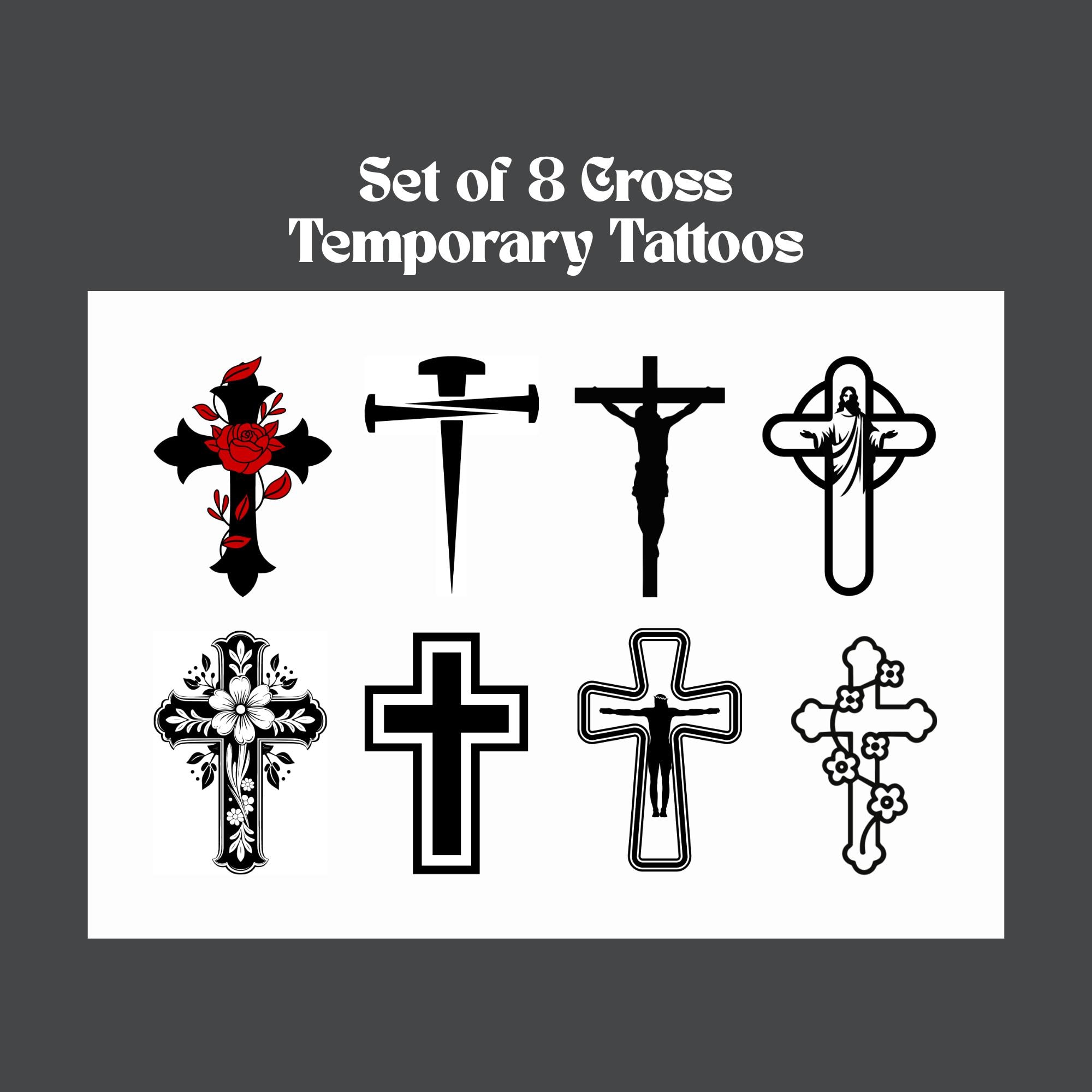 Rose cross tattoo - Etsy.de