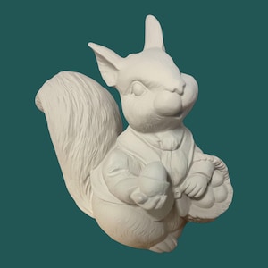Squirrel bisque ready to paint unpainted