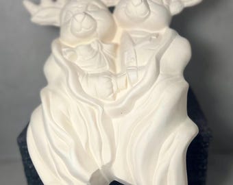 shelf sitter Christmas reindeer couple bisque